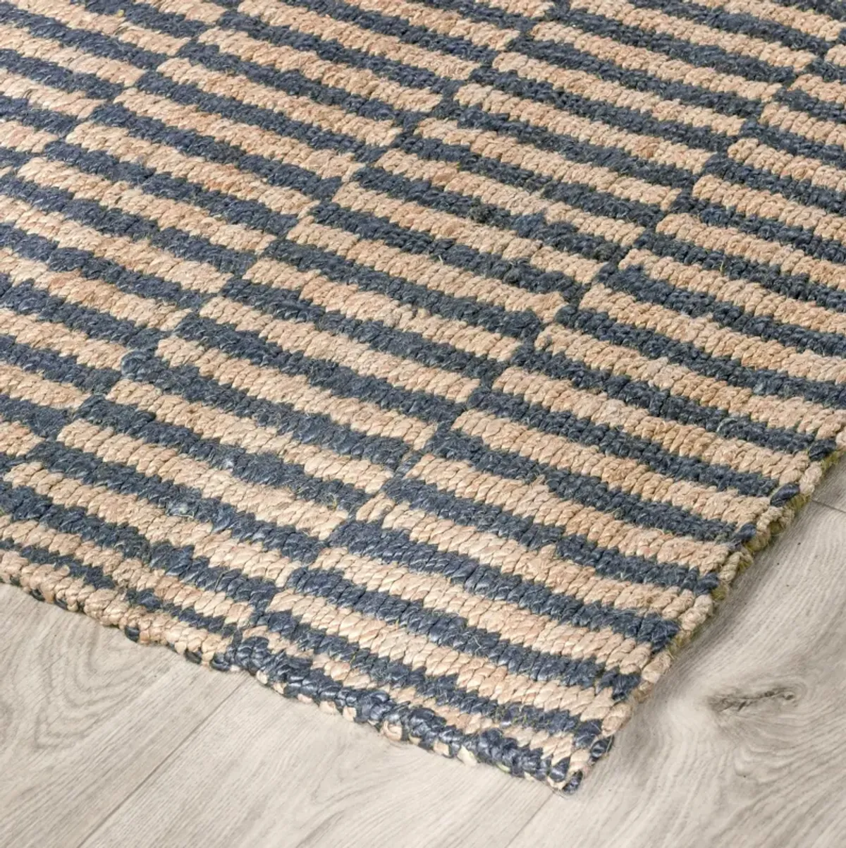 Monterey 8'x10' Jute Handwoven Sustainable Blue Accent Area Rug