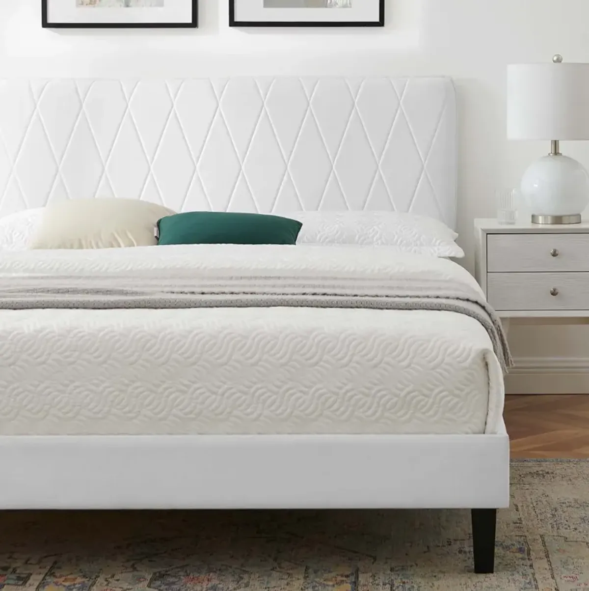 Phillipa Performance Velvet King Platform Bed