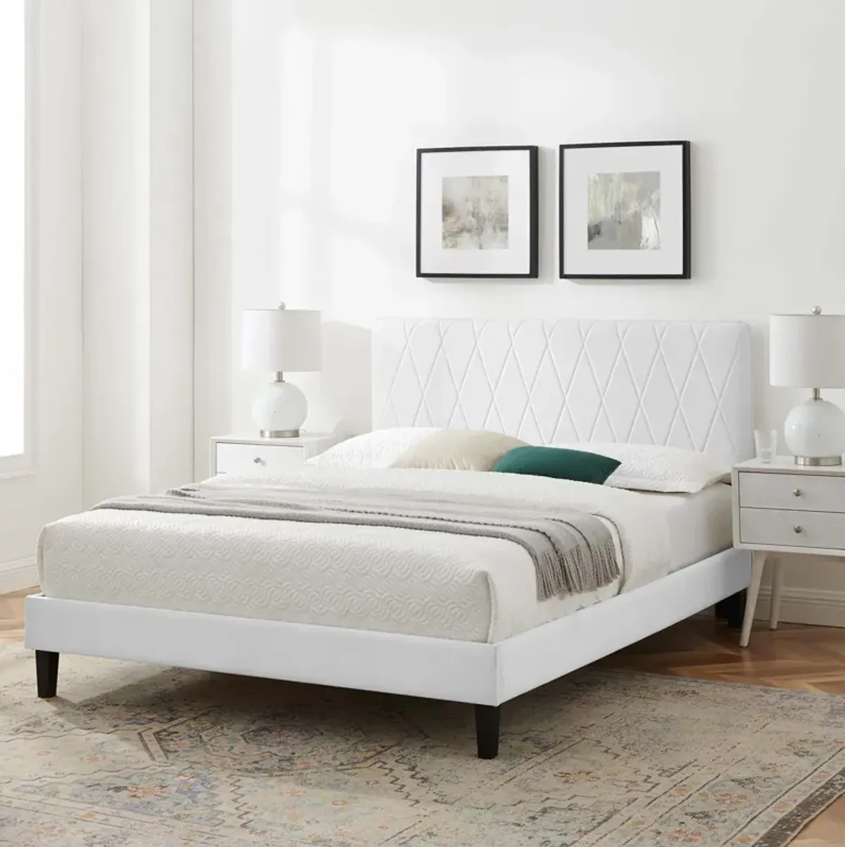 Phillipa Performance Velvet King Platform Bed