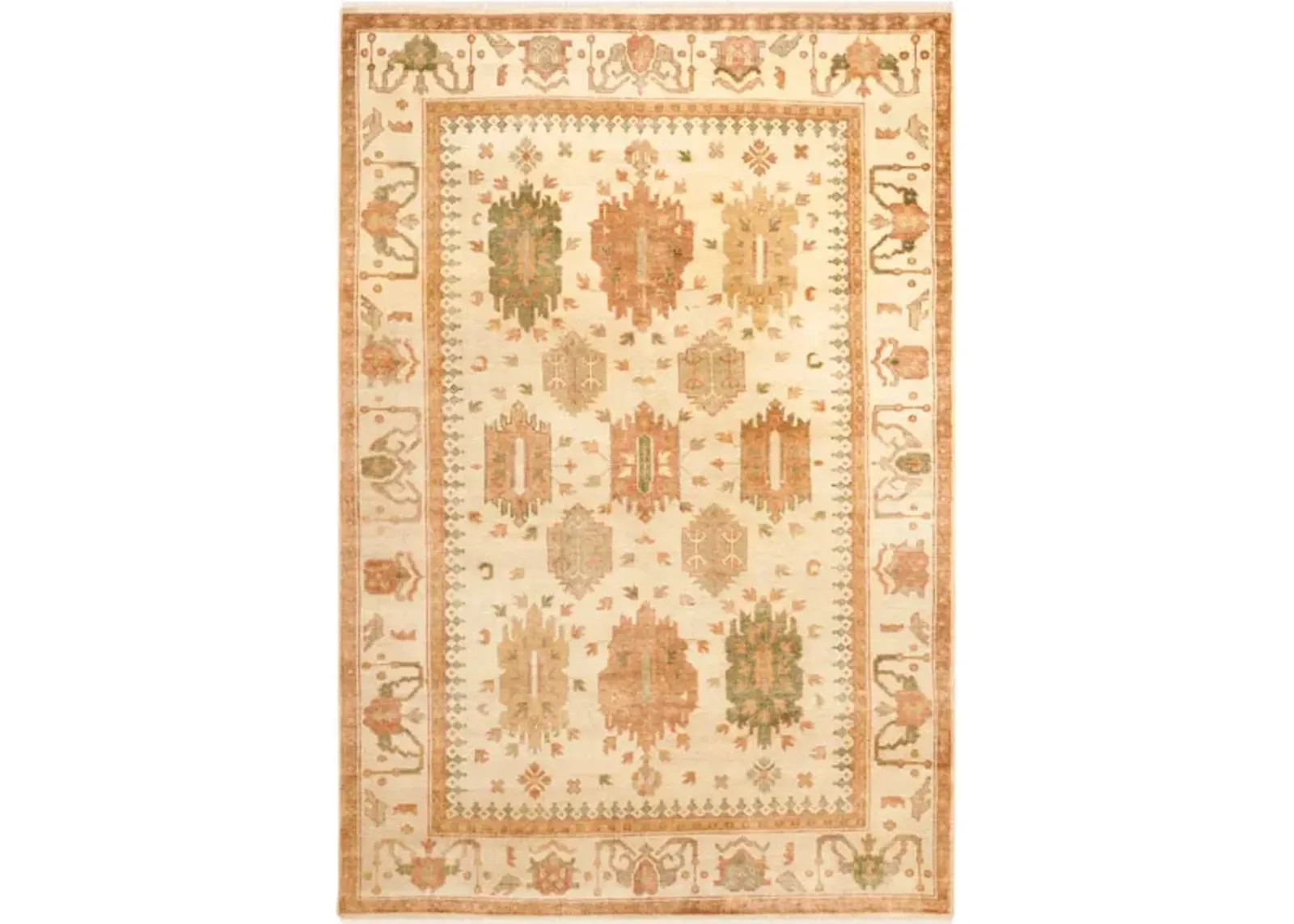 OSH126 Beige  9' X 12' Large Rectangle Rug