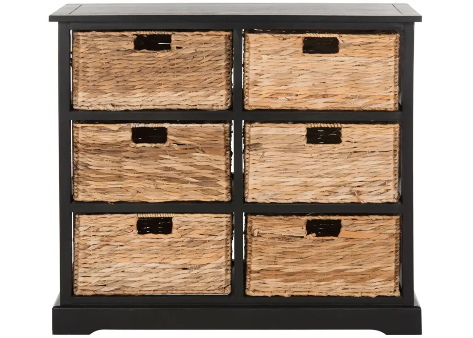 KEENAN 6 WICKER BASKET STORAGE CHEST