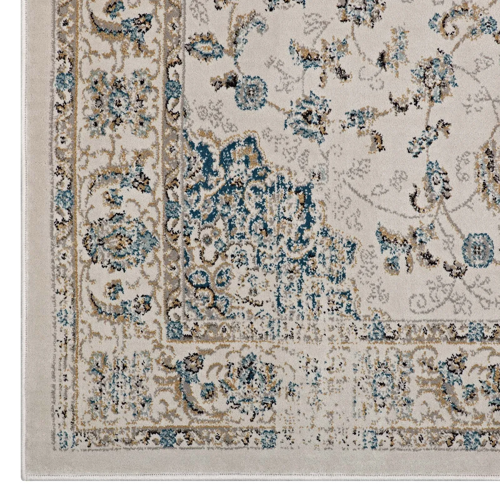 Atara Distressed Vintage Persian Medallion 5x8 Area Rug