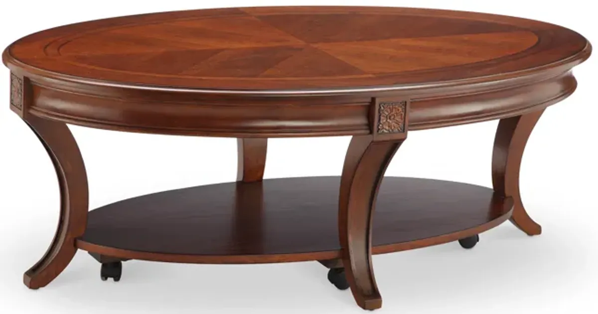 Winslet Oval Cocktail Table w/casters