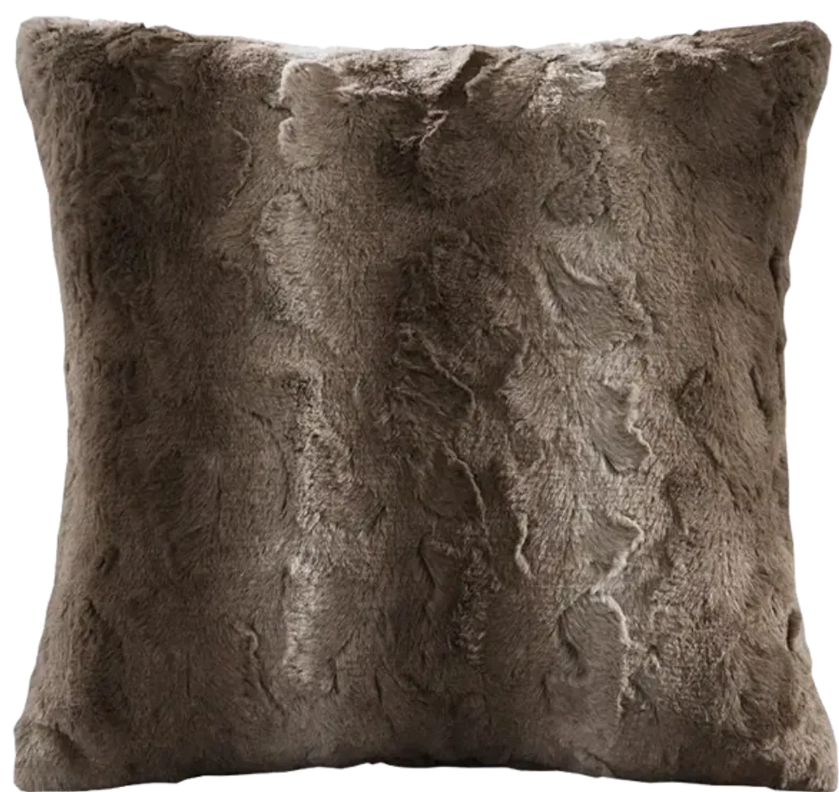 Madison Park Zuri Tan Faux Fur Square Pillow