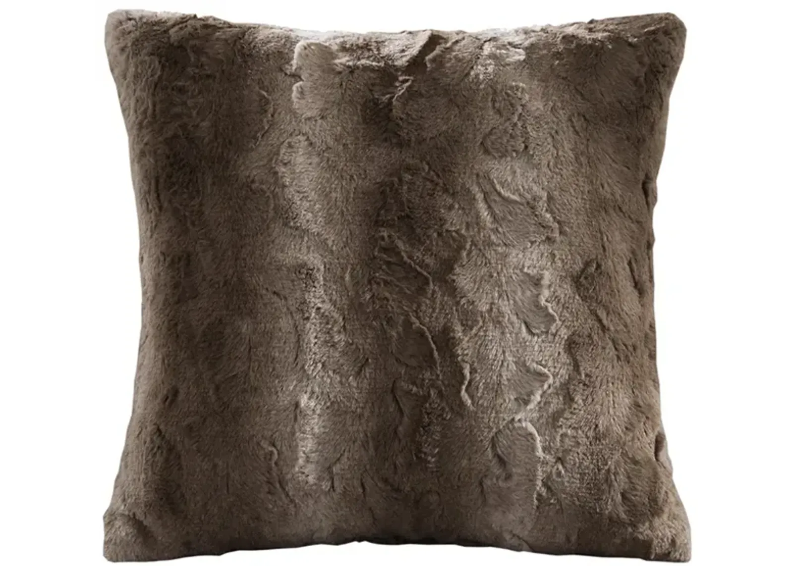 Madison Park Zuri Tan Faux Fur Square Pillow