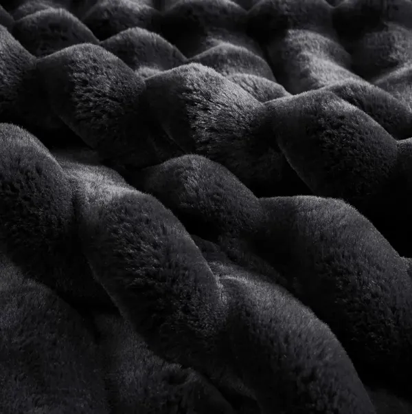 3 Piece Faux Fur Comforter Set