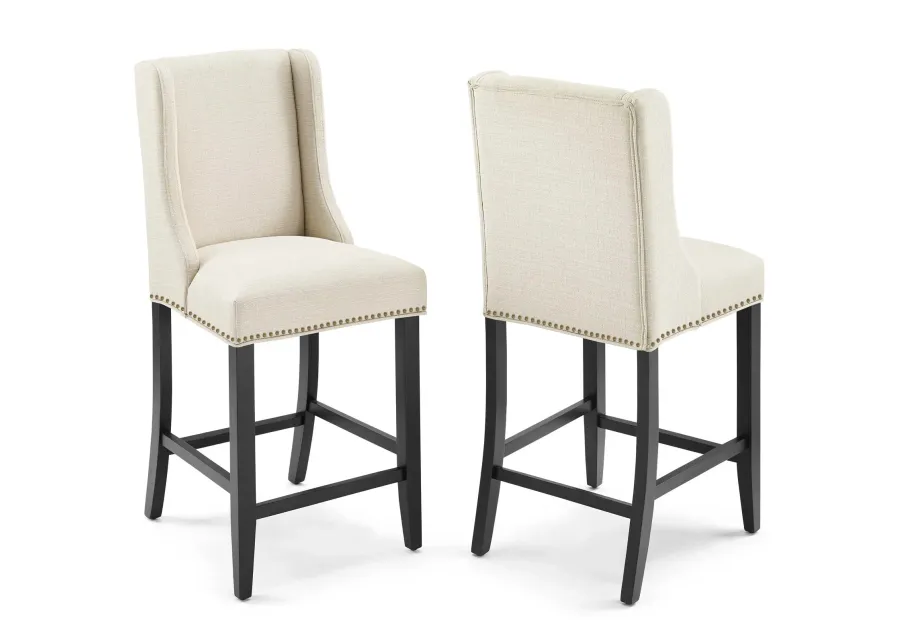 Baron Counter Stool Upholstered Fabric Set of 2