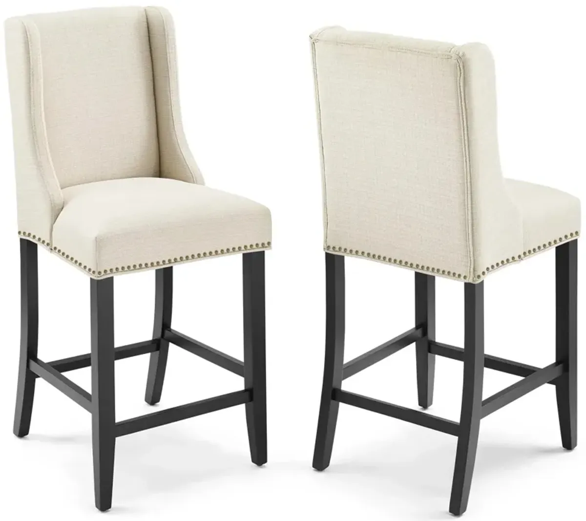 Baron Counter Stool Upholstered Fabric Set of 2