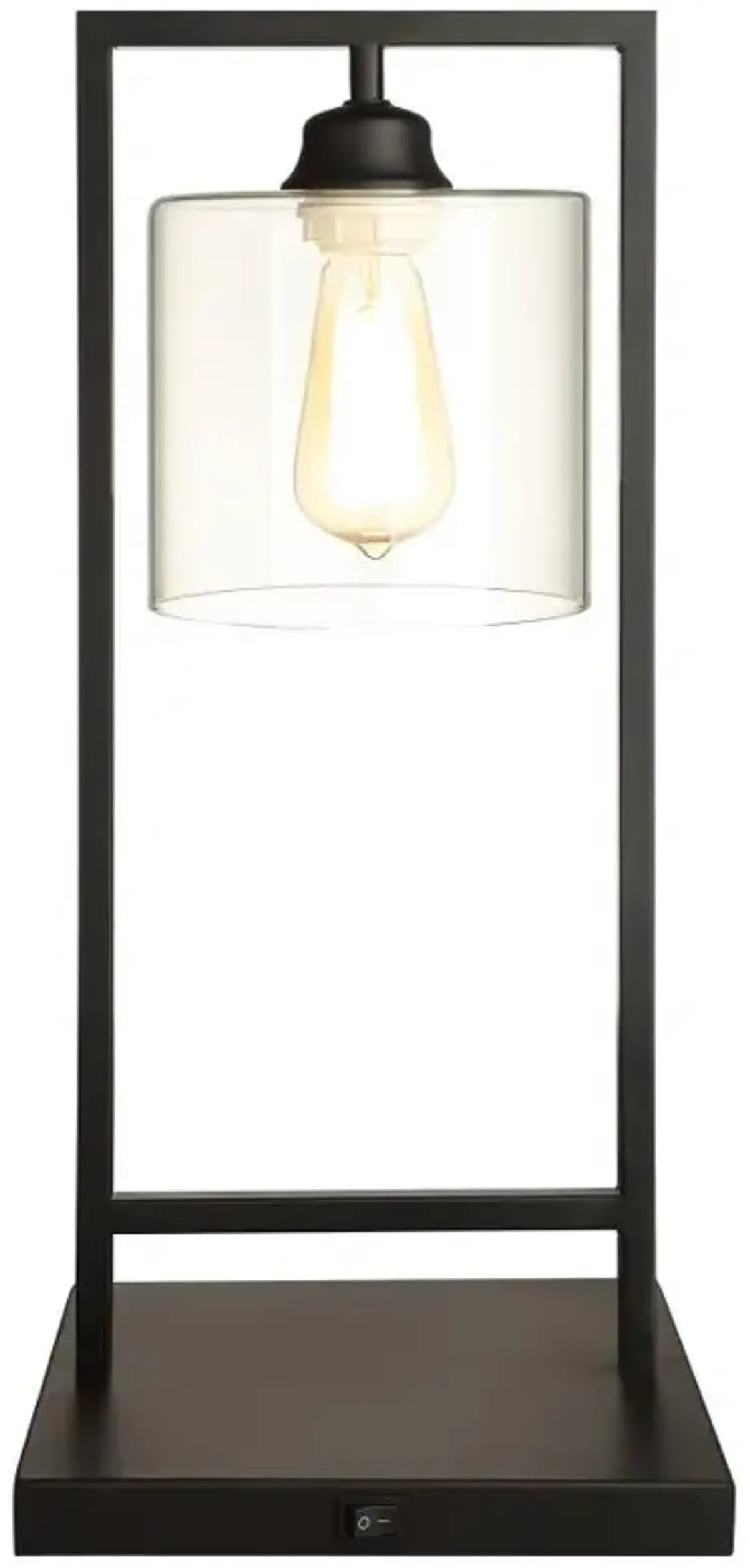 Shoto Glass Shade Table Lamp Black