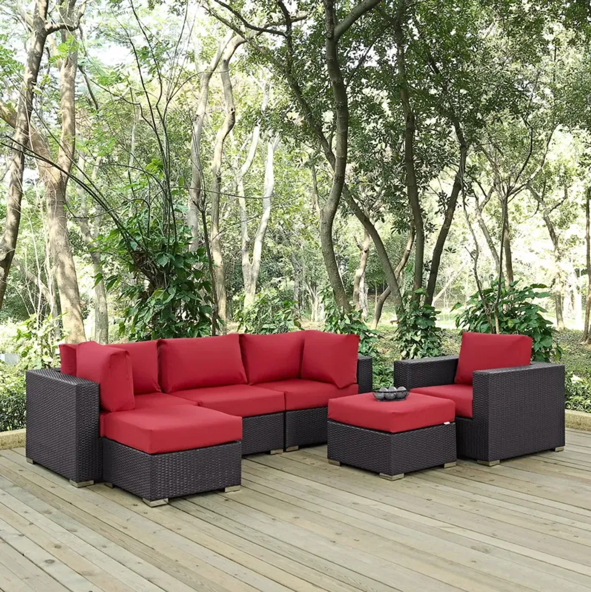 Convene 6 Piece Outdoor Patio Sectional Set