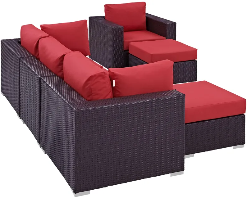 Convene 6 Piece Outdoor Patio Sectional Set