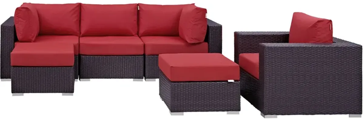 Convene 6 Piece Outdoor Patio Sectional Set