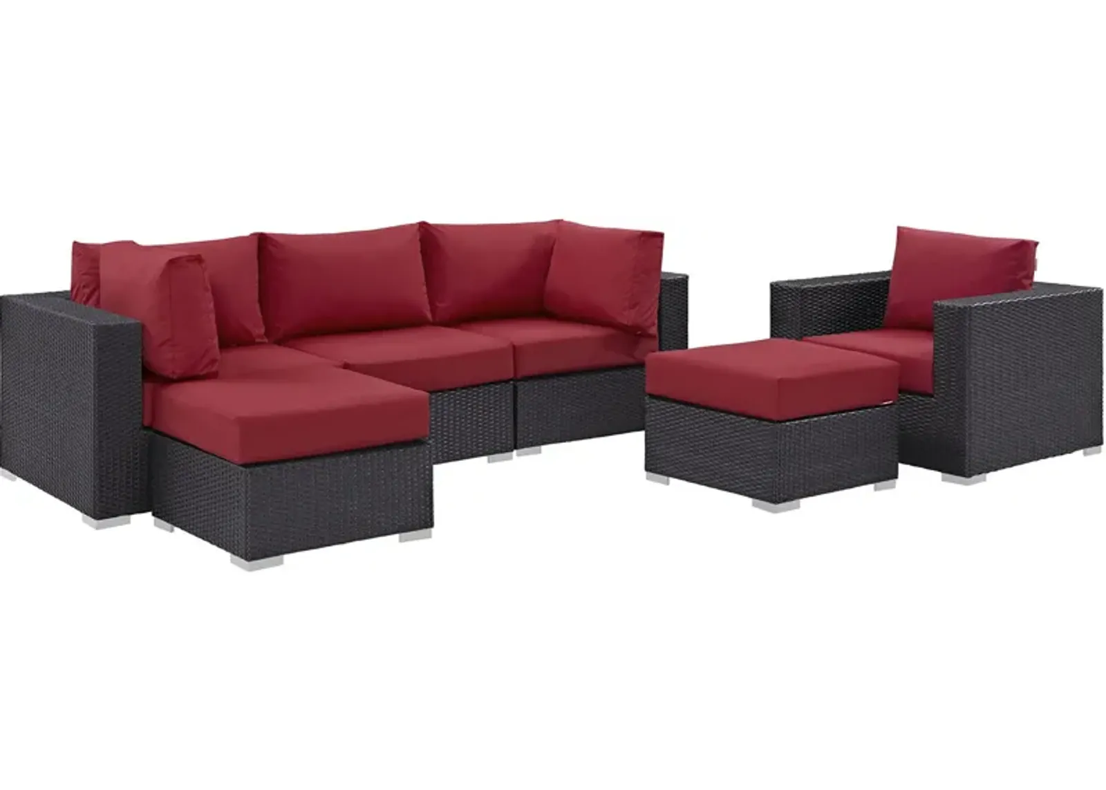 Convene 6 Piece Outdoor Patio Sectional Set