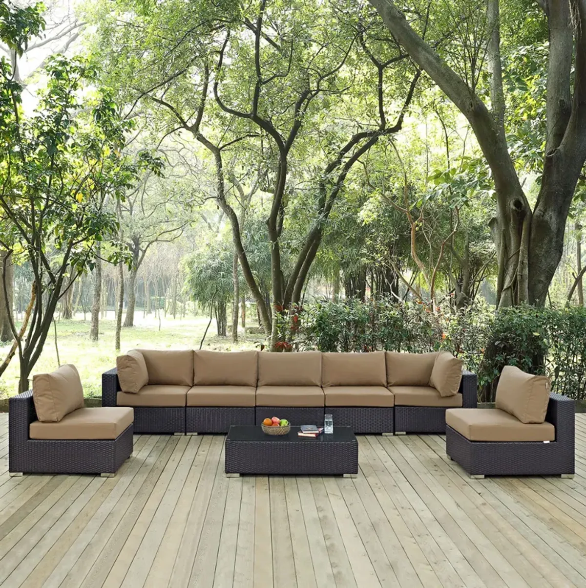 Convene 8 Piece Outdoor Patio Sectional Set