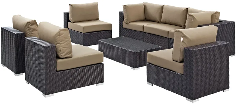 Convene 8 Piece Outdoor Patio Sectional Set