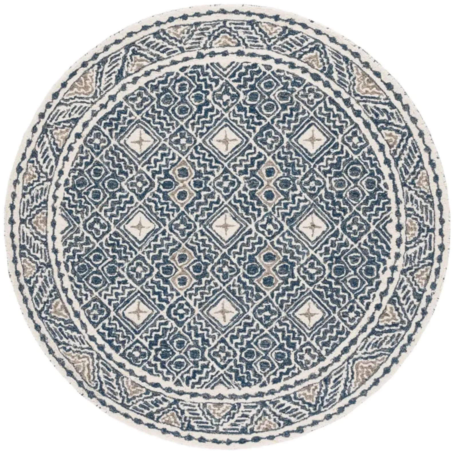 MICRO-LOOP Hand Tufted 5' x 5' Round area rug