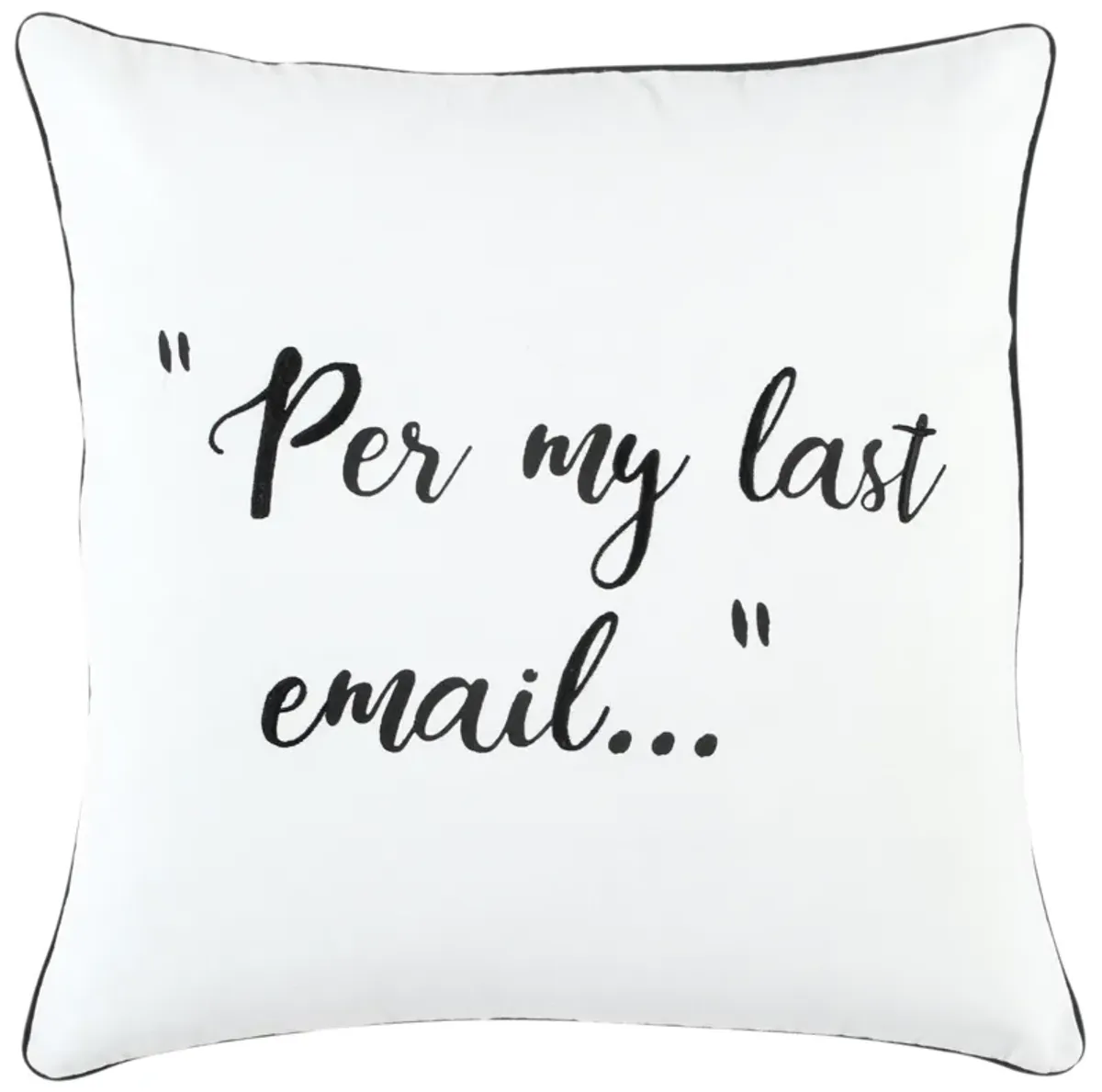 Back Talk Sentiment Black  Pillow