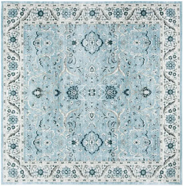 ISABELLA 912 LIGHT BLUE  5'-3' x 5'-3' Square Square Rug