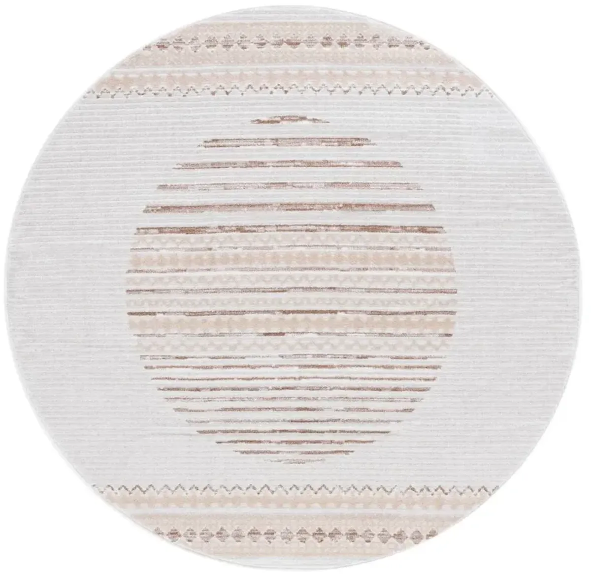 ALAMO 775 Brown 6'-7' X 6'-7' Round Round Rug