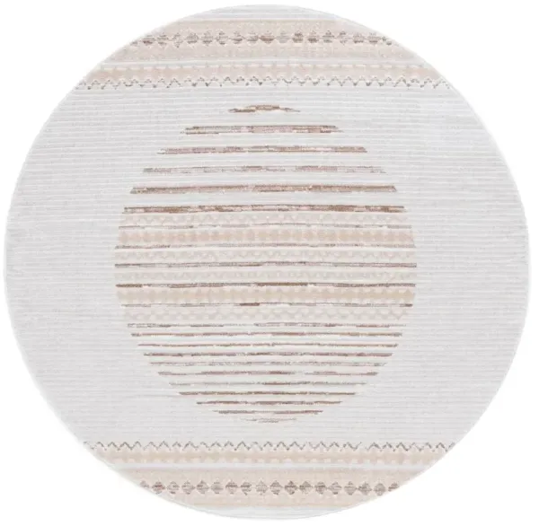 ALAMO 775 Brown 6'-7' X 6'-7' Round Round Rug