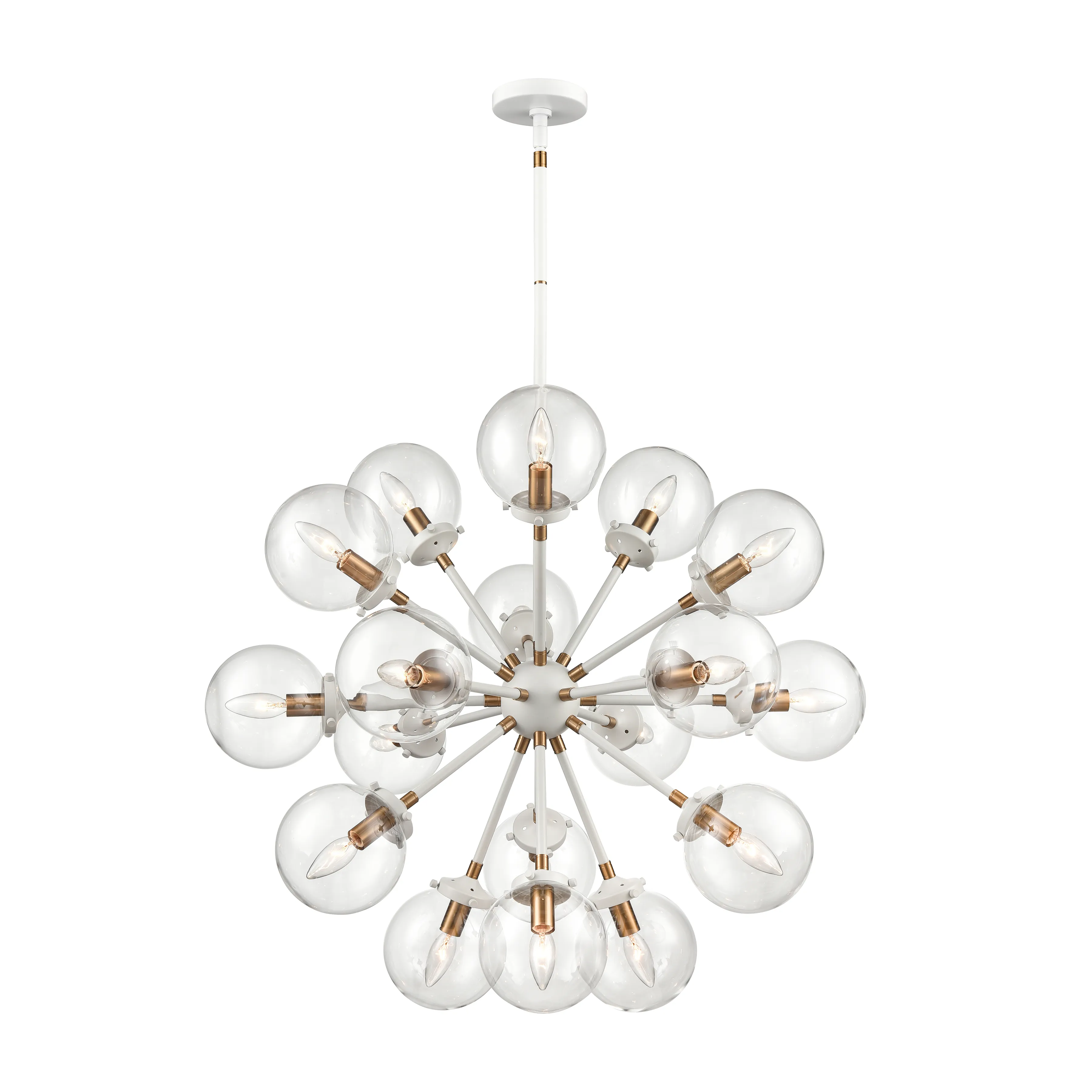 Boudreaux 32" Wide 18-Light Chandelier - Matte White