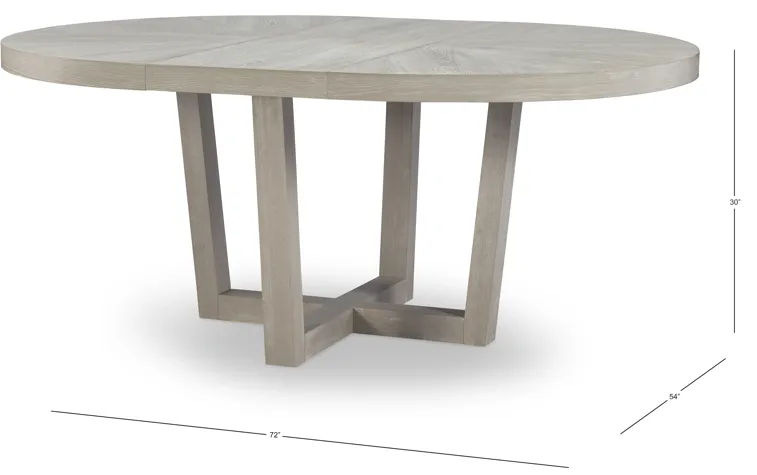 Solstice Rnd To Oval Pedestal Table