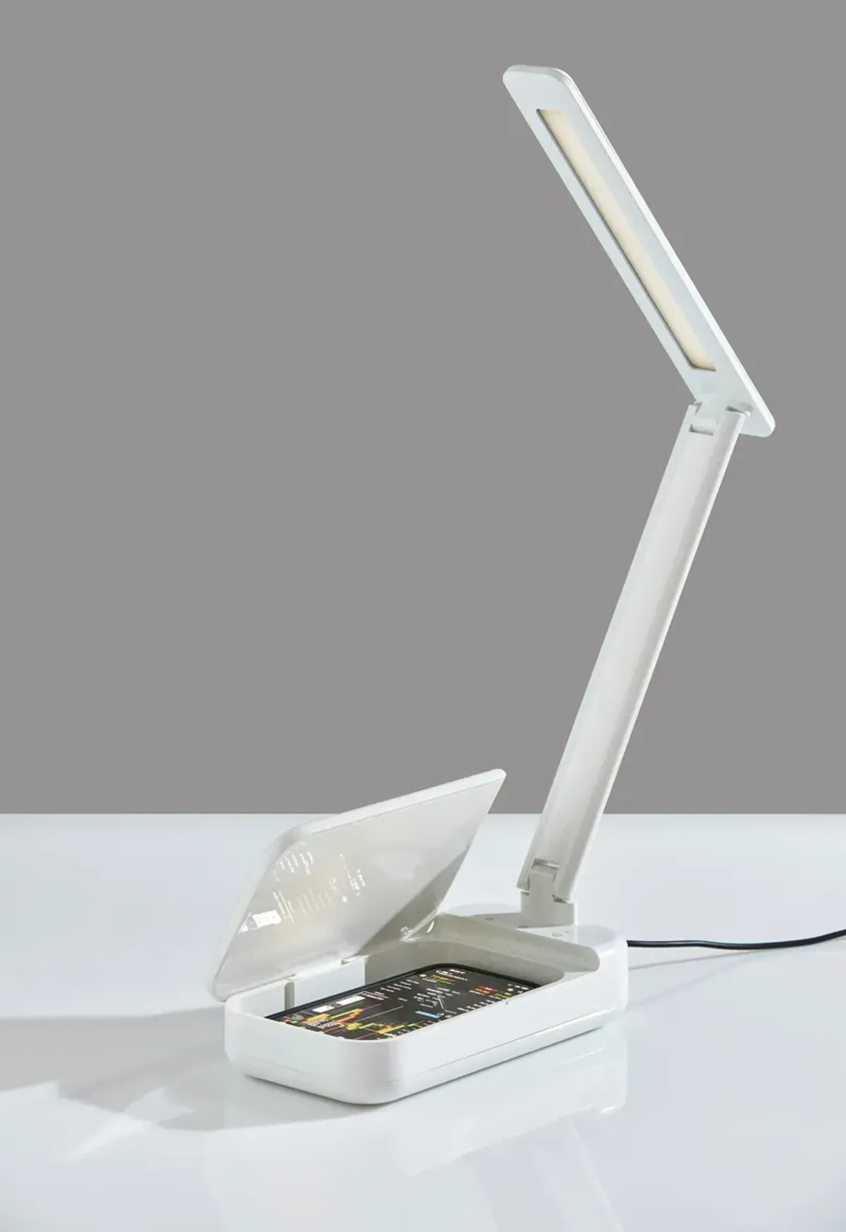 UV-C Sanitizing Desk Lamp w. Wireless Charging & Smart Switch