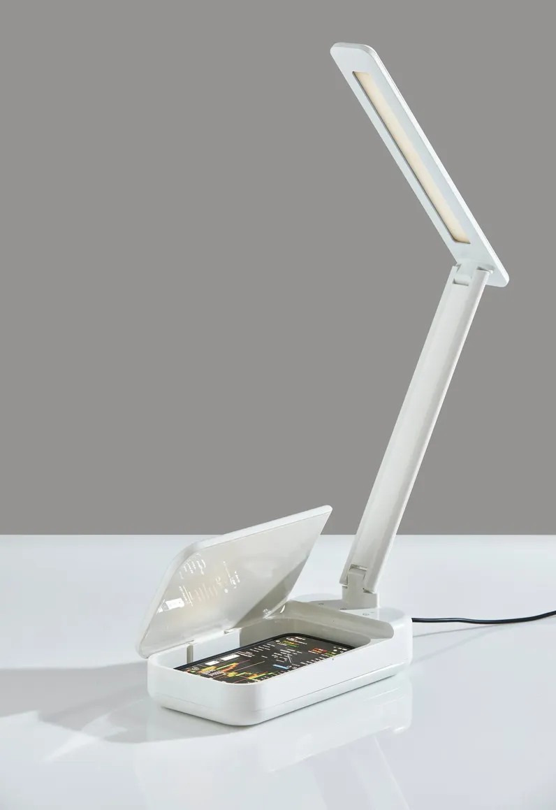 UV-C Sanitizing Desk Lamp w. Wireless Charging & Smart Switch