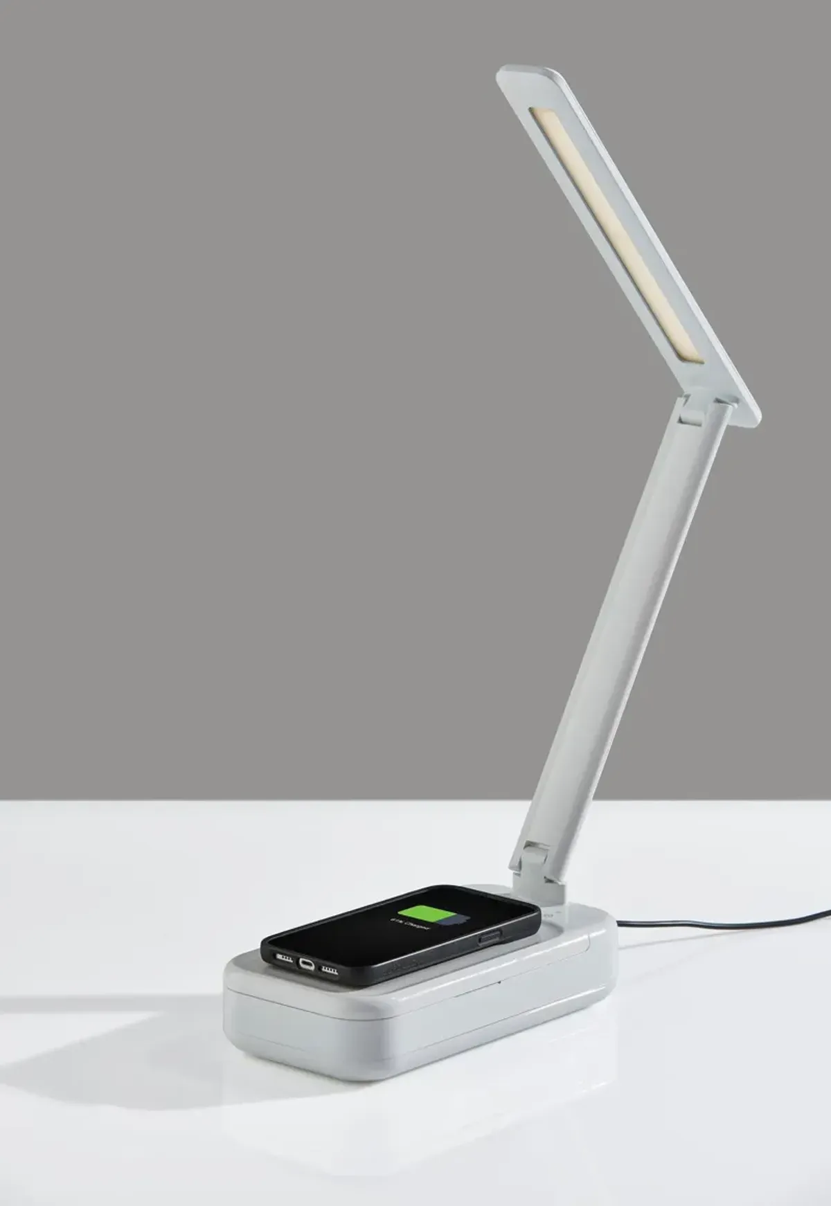 UV-C Sanitizing Desk Lamp w. Wireless Charging & Smart Switch