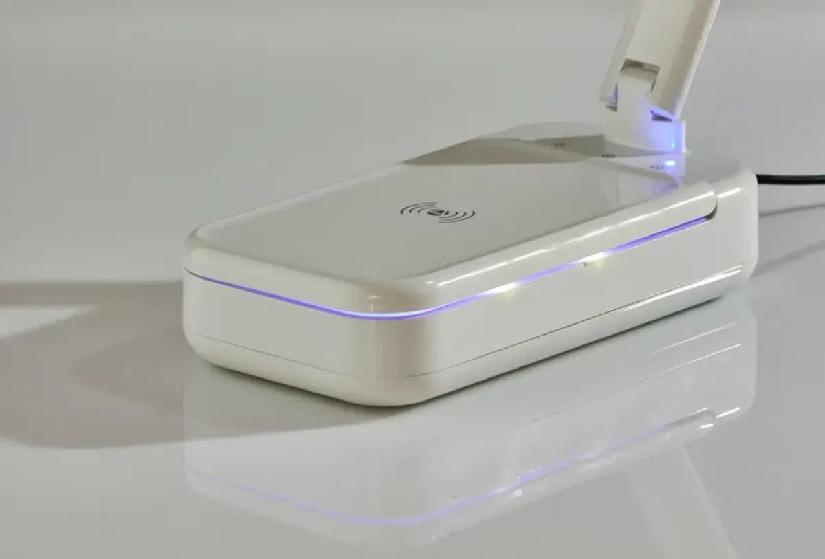 UV-C Sanitizing Desk Lamp w. Wireless Charging & Smart Switch