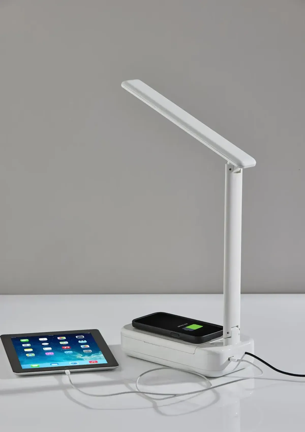 UV-C Sanitizing Desk Lamp w. Wireless Charging & Smart Switch