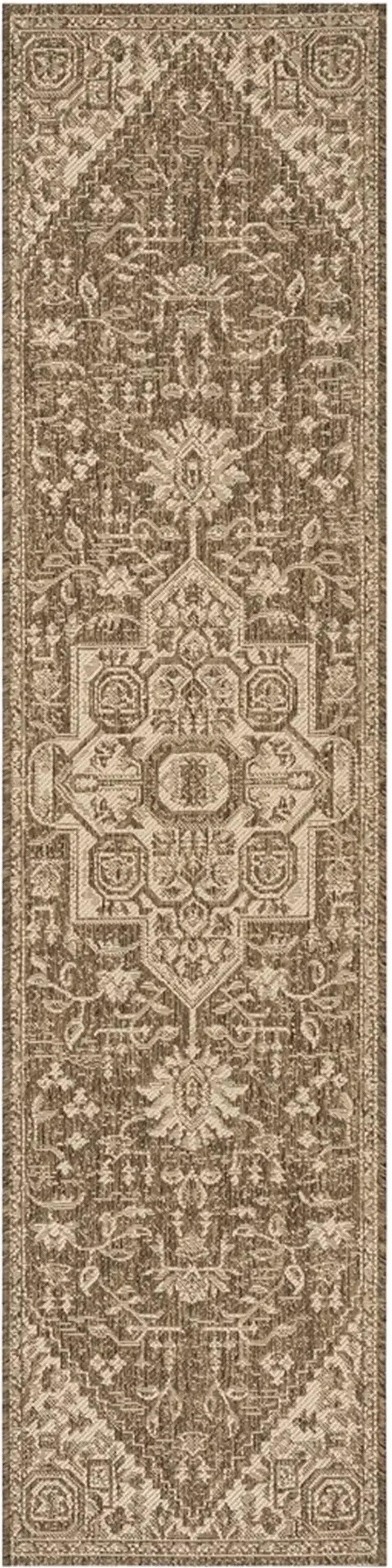 BEACH HOUSE 138 Beige 2'-2' X 10' Runner Rug