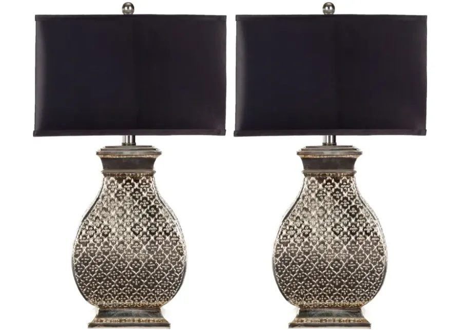 Malaga 29-Inch H Silver Table Lamp - Set of 2