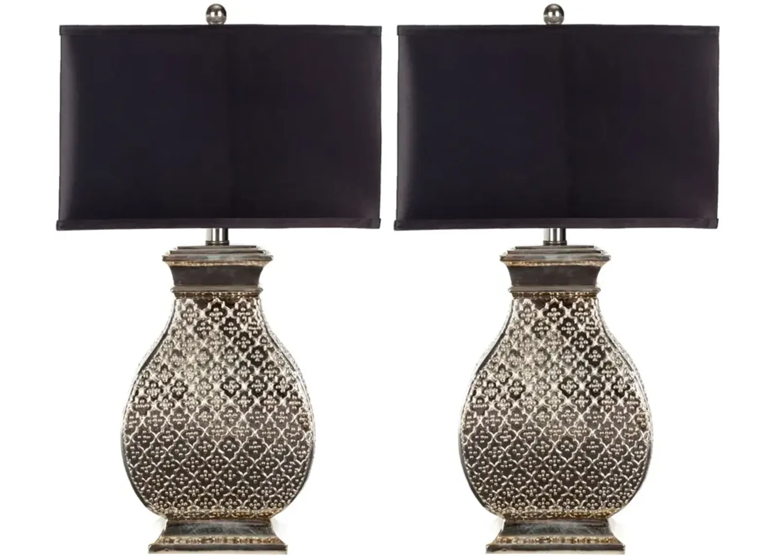 Malaga 29-Inch H Silver Table Lamp - Set of 2