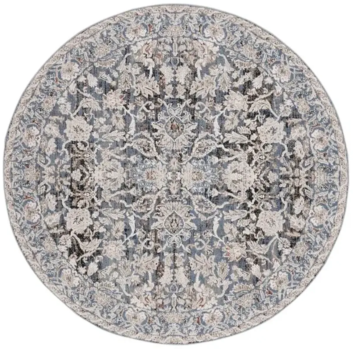 VIVALDI 516 Blue  6'-7' X 6'-7' Round Round Rug