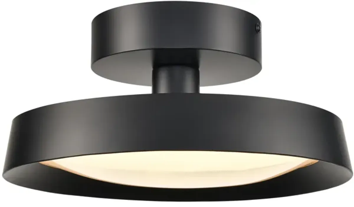 Nancy 11.75" WideLED Semi Flush Mount - Matte Black