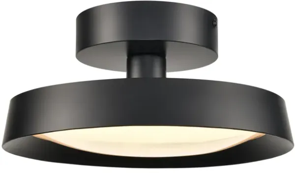 Nancy 11.75" WideLED Semi Flush Mount - Matte Black