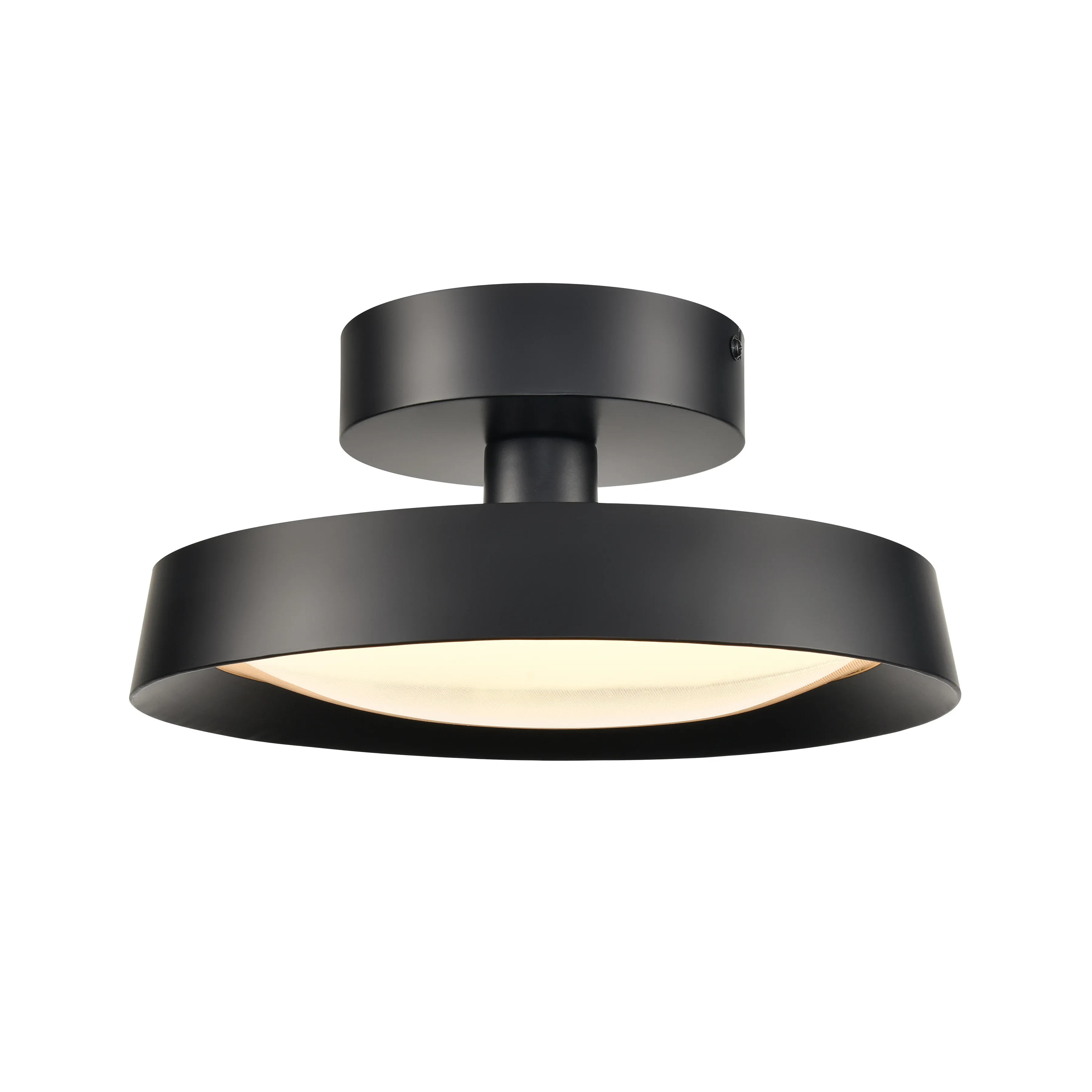 Nancy 11.75" WideLED Semi Flush Mount - Matte Black