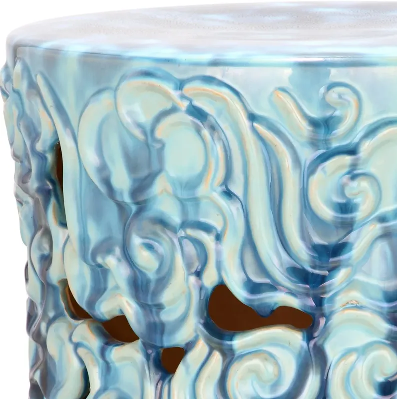 Ocean Cloud Garden Stool