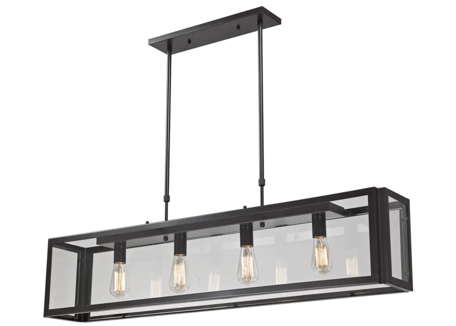 Parameters 47" Wide 4-Light Chandelier - Bronze