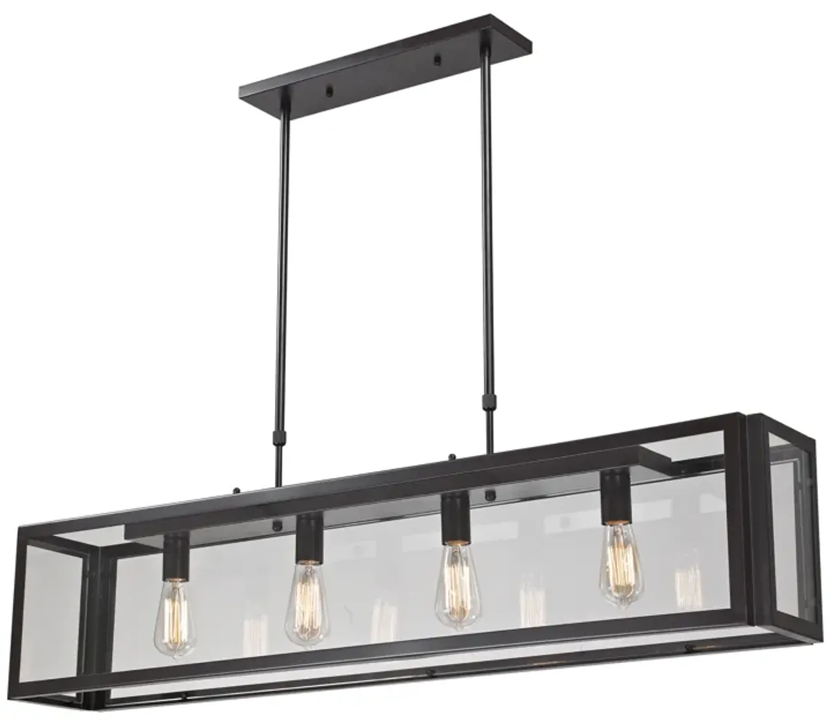 Parameters 47" Wide 4-Light Chandelier - Bronze