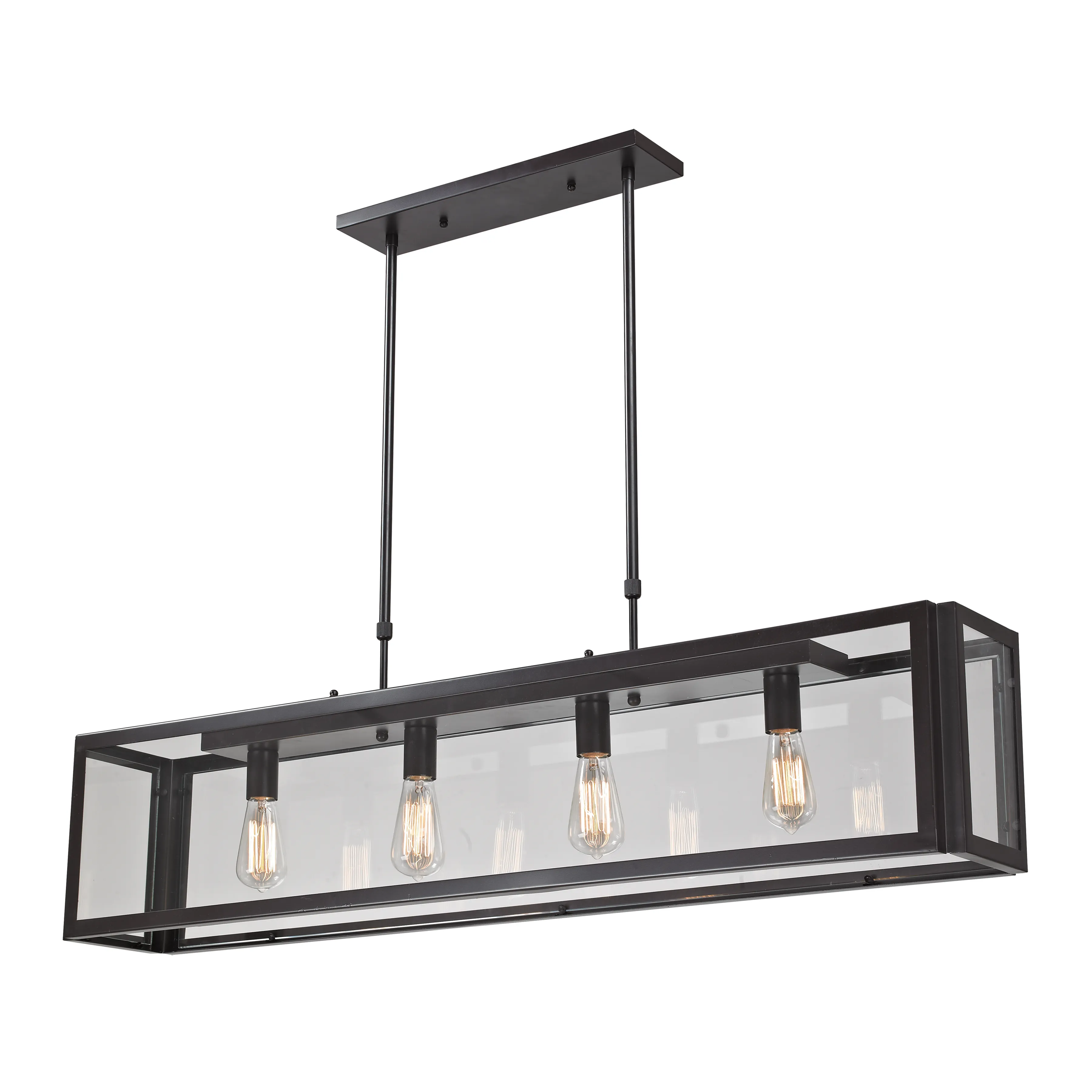 Parameters 47" Wide 4-Light Chandelier - Bronze