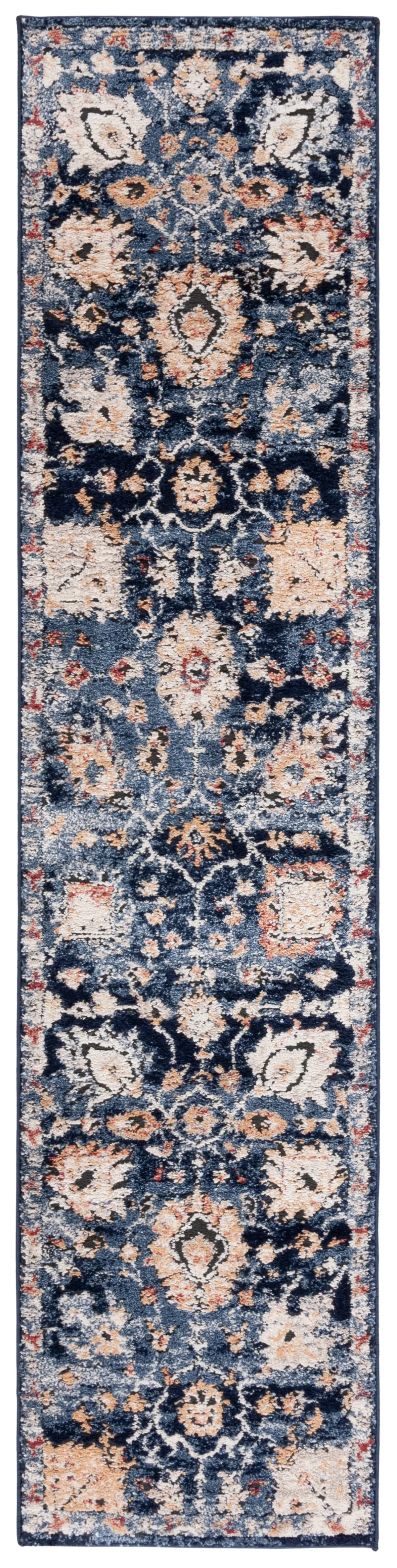 LUNA 107 NAVY  2'-2' x 9' Runner Rug