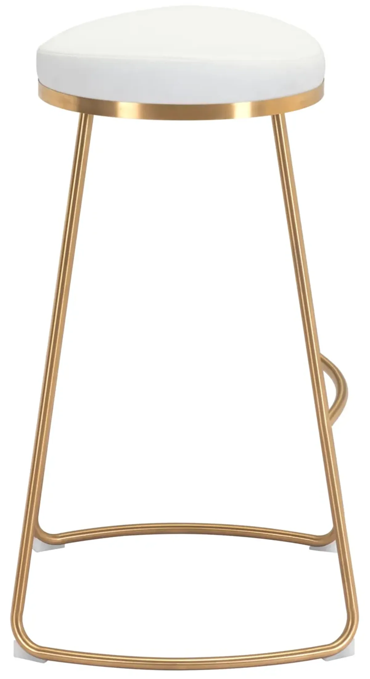 Bree Barstool (Set of 2) White & Gold