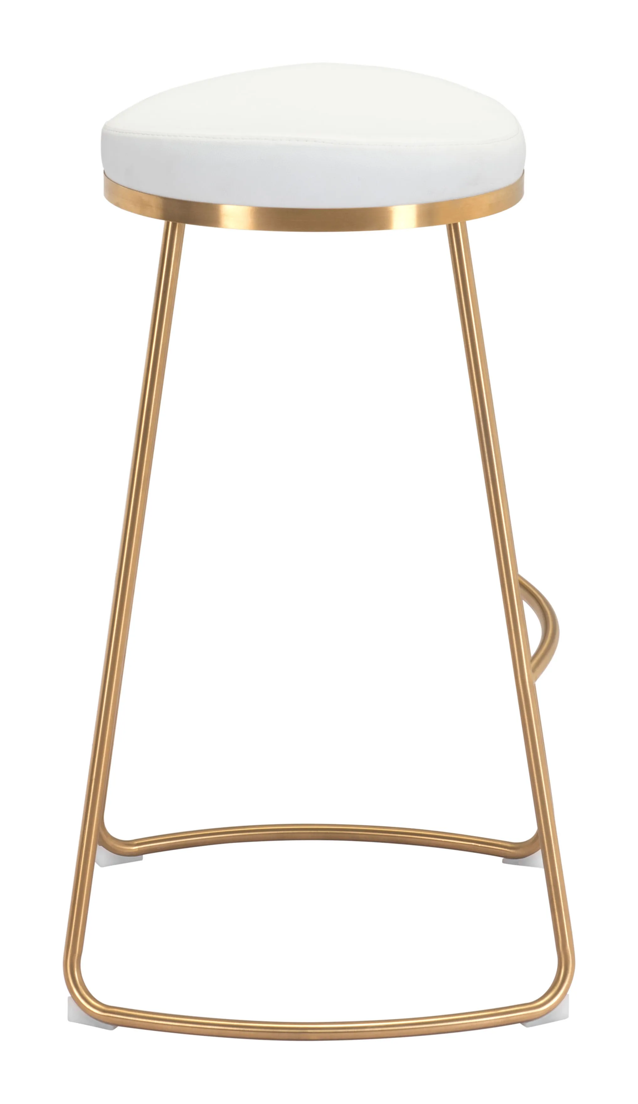 Bree Barstool (Set of 2) White & Gold