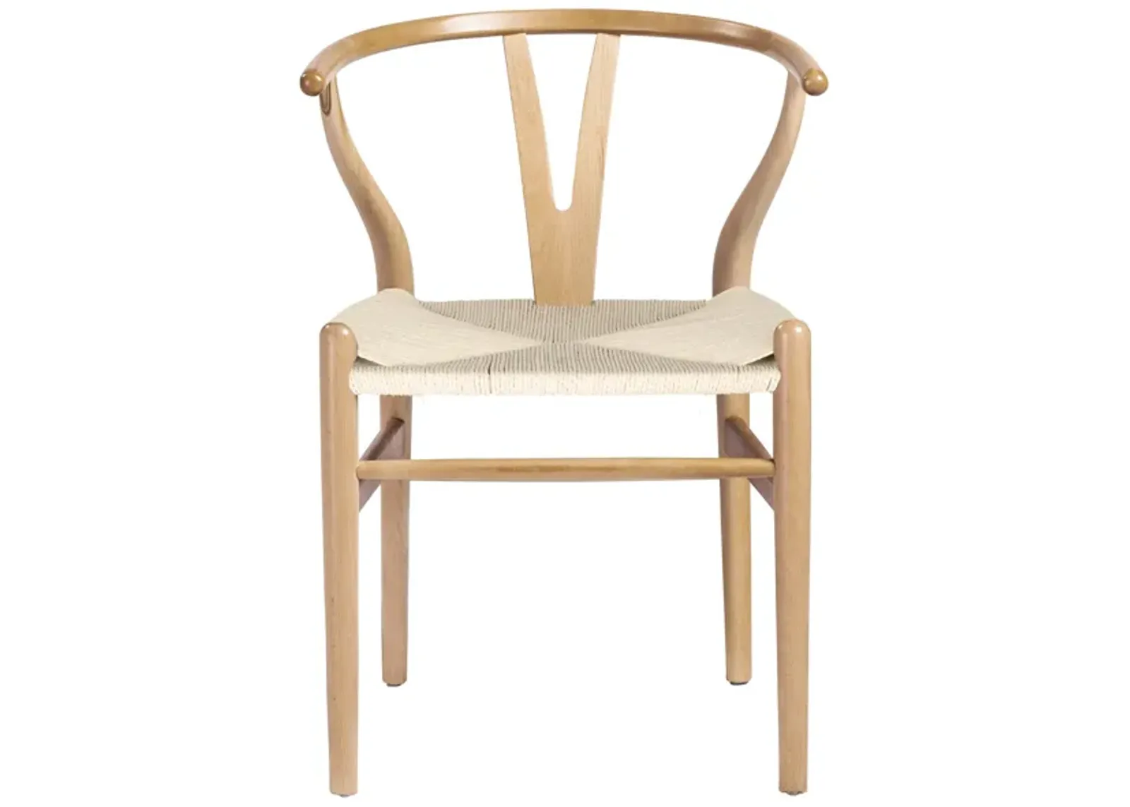 Evelina Side Chair in Natural Stained Frame and Natural Rush Seat - Set of 2