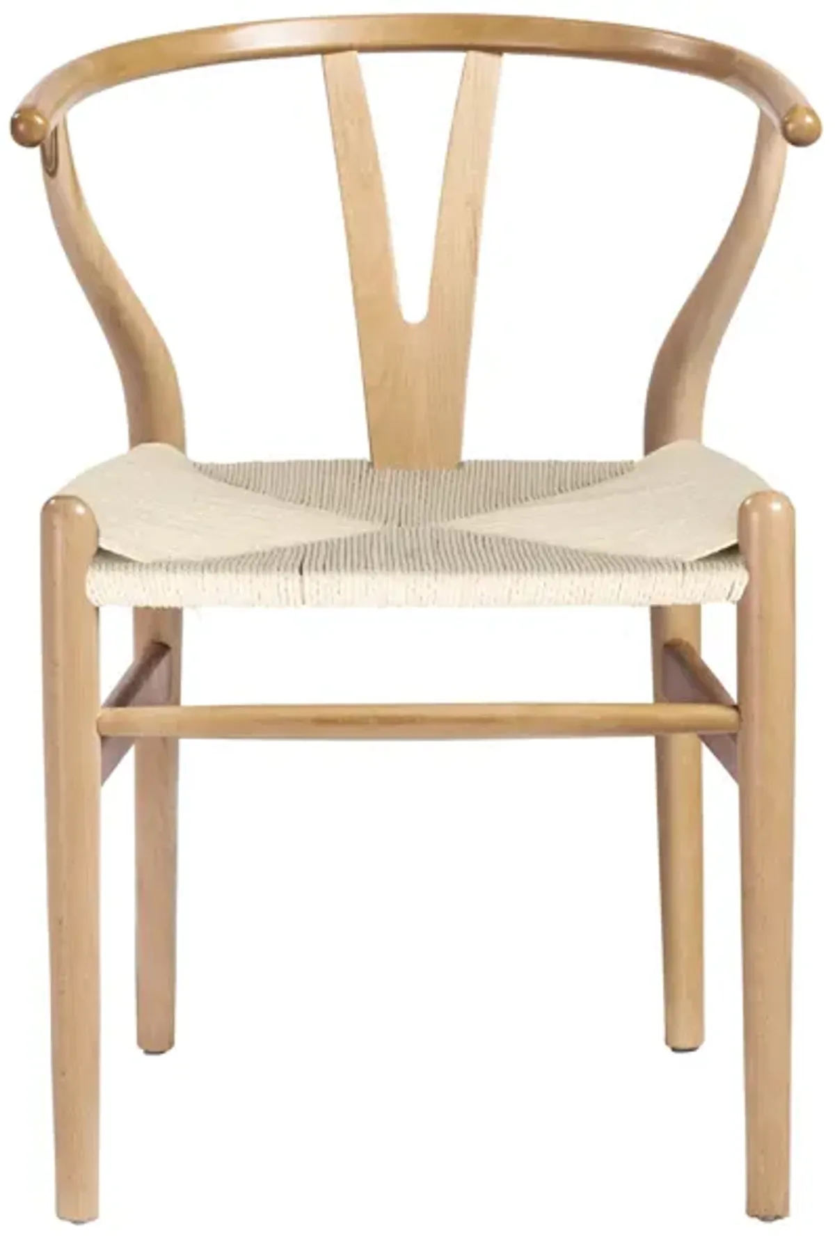 Evelina Side Chair in Natural Stained Frame and Natural Rush Seat - Set of 2