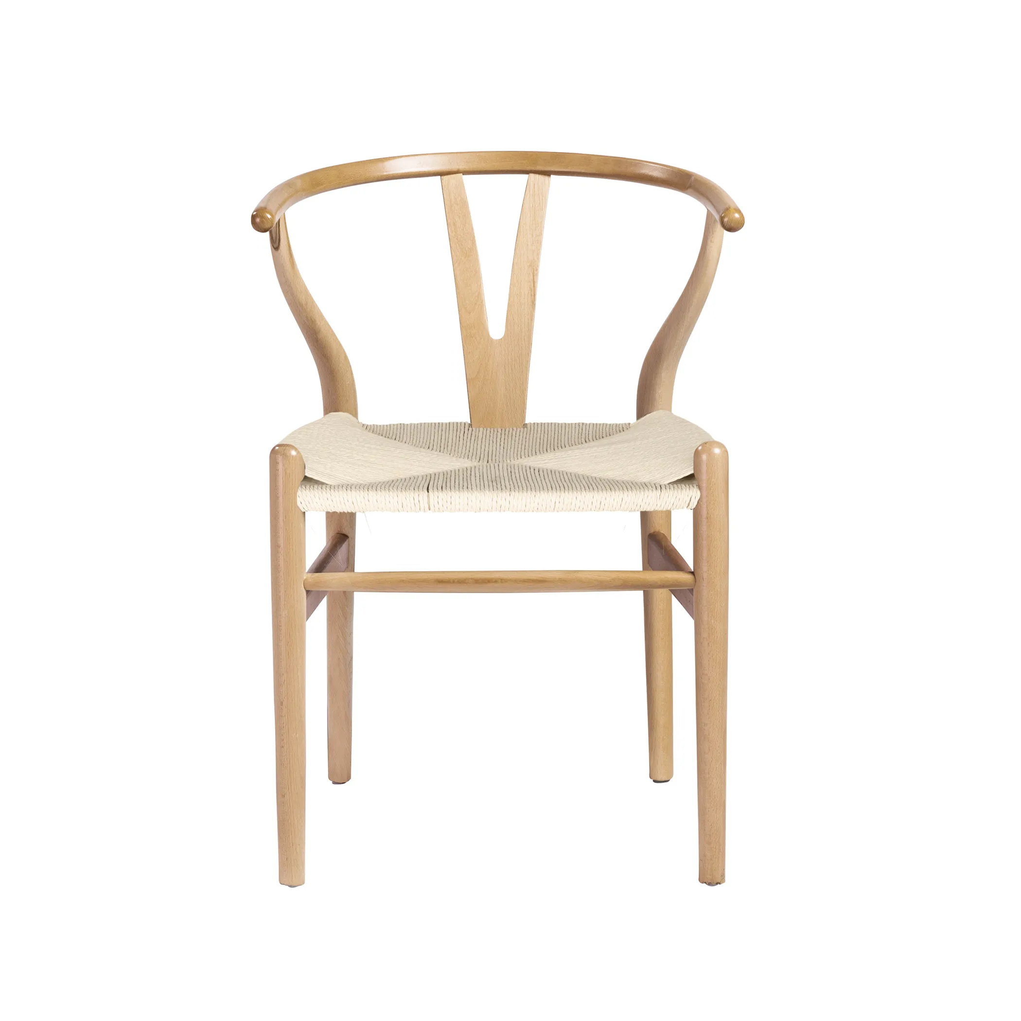 Evelina Side Chair in Natural Stained Frame and Natural Rush Seat - Set of 2