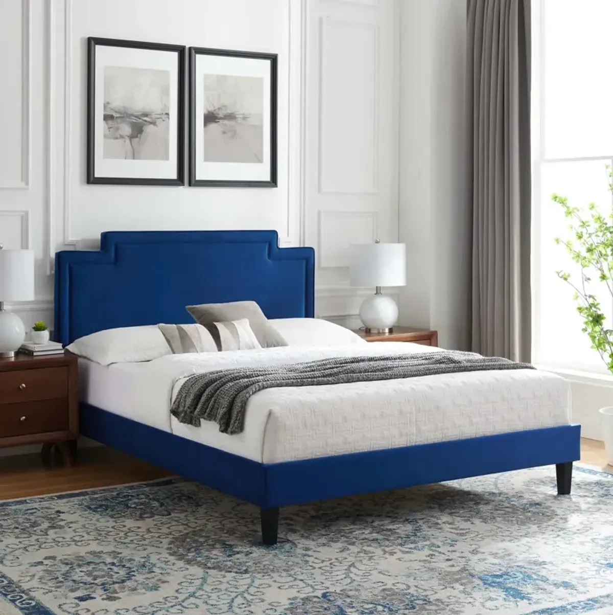 Liva Performance Velvet King Bed