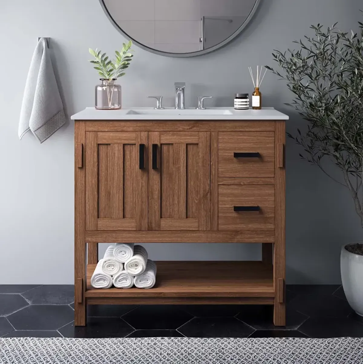 Ashlyn 36" Wood Bathroom Vanity